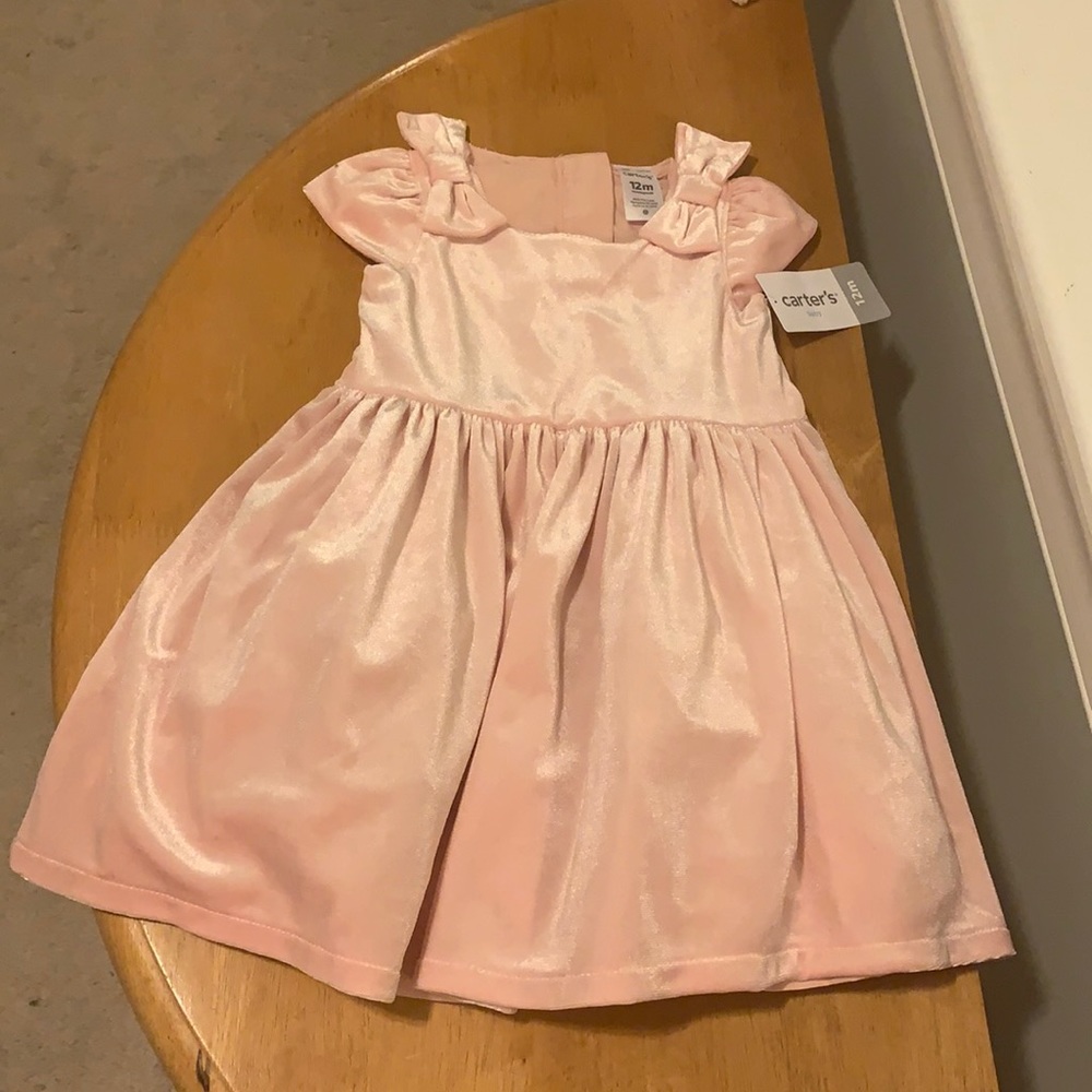Brand new Carter dress, pink, size 12 months